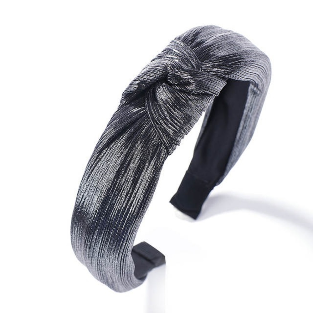 Pewter Metallic Knotted Headband